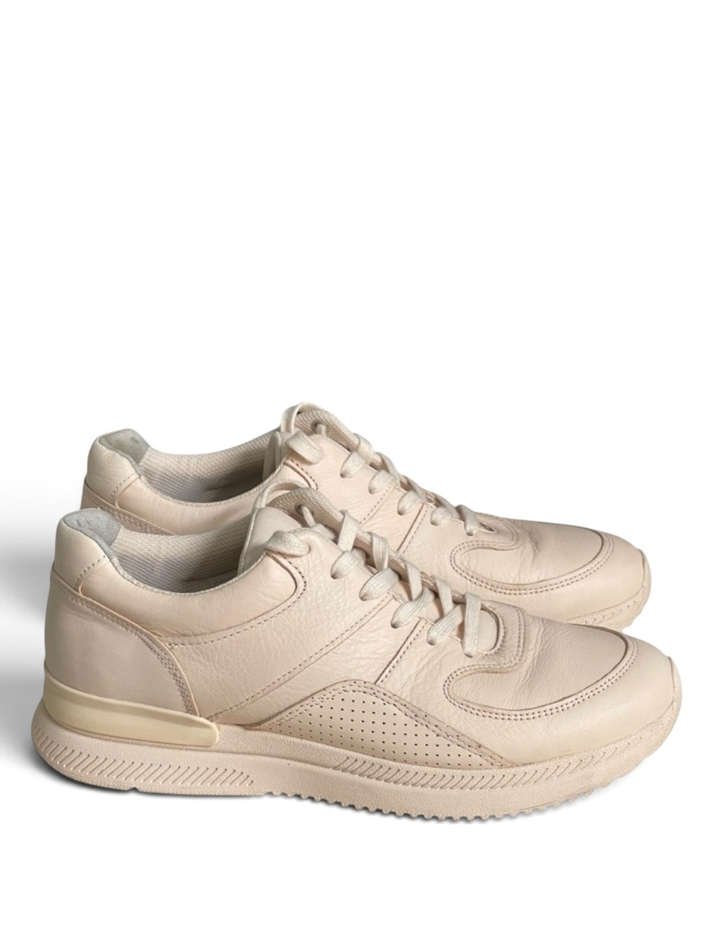 Everlane The Trainer Leather Sneaker Neutral Cream Blush Wmn 10.5 Men 8.5 Unisex
